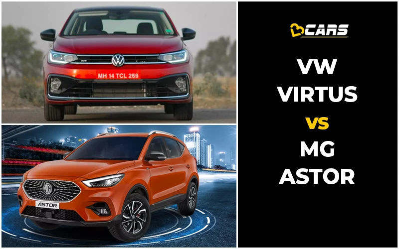 Volkswagen Virtus Vs MG Astor Price, Engine Specs, Dimensions Comparison